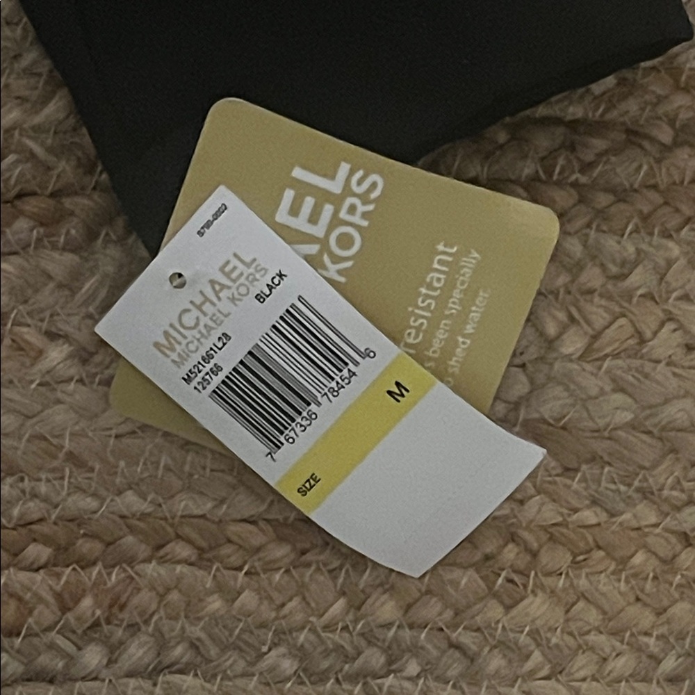 NWT Michael Kors Black Utility Jacket with Gold Accents - Picture 2 of 5